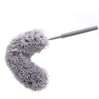 Lishiny Extendable Microfiber Duster, Fexible Bendable Head Feather Duster with Extension Rod for Ceiling Fans Car Cleaning