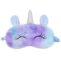 ZTL Cute Animal Eye Mask Soft Plush Sleep Masks for Women Girls Home Sleeping Traveling (Unicorn)