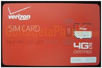 Verizon Wireless 4G LTE Certified Micro SIM Card 3FF