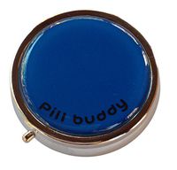 Pill Buddy Three Section Metal Pocket/Purse/Travel Pill Box Case (Blue)