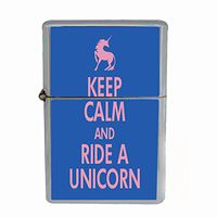 KEEP CALM AND RIDE A UNICORN Dual Torch Lighter D-080