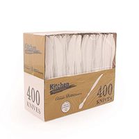 Blue Sky 639 400-Piece Disposable Plastic Knive Set, White