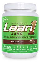 Nutrition 53 Lean 1 Zero - Super Clean Whey Isolate Protein Powder, Natural, Free of Sugar, Lactose, Fat, Gluten-Free, Chocolate - 1.69 lb