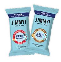 Jimmy! Keto Bar Variety Pack, Delicious Protein Snack for Keto Diet, High Fats - 15g Fat, Low Carb - 5g Net Carbs, 8g Protein, Gluten Free, 20 Count, 45g/Bar