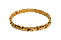 Ladies Magnetic Bracelet Steel Goldtone Overlay Rain Drops Link Bracelet for Arthritis and Golf Sport