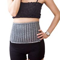 Men Women Elder Winter Thermal Waistband Cozy Warm Cashmere Waist Kidney Binder Warmer Compression Sports Fitness Lower Back Pain Protector Brace Grey