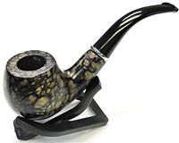 Eclipse Large 5.75" Green Marbled Wooden Tobacco Herb Smoking Pipe Set, PIP7042