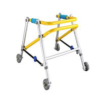 SSLW Wheeled Walker Independent Walking Children's Mobile Walker 4 Wheel Aluminum Folding Roller Adjustable Height