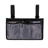 kebyy Wheelchair Side Bag Multifunctional Armrest Pouch Organizer Bag Phone Pockets