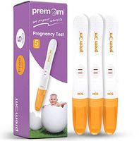 Premom Pregnancy Test Sticks (5-Pack), hCG Midstream Tests with Ovulation Predictor iOS and Android App, PM1-M3-5