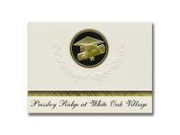 Signature Announcements Pressley Ridge at White Oak Village (Walker, WV) Graduation Announcements, Presidential Basic Pack 25 Cap & Diploma Seal. Black & Gold.