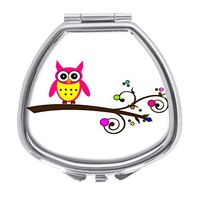 Udoosun Pill Box,Colorful Owls Pill Case for Purse Pocket Pill Organizer Decorative Boxes Silver Single Compartment Travel Medicine Tablet Holder Wallet