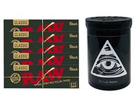 Herb Airtight Container Fresh Kettle with Raw Black Natural Rolling Papers 5 Count DC Crafts Nation-Illuminati