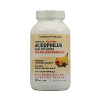 2 Packs of American Health Acidophilus And Bifidum Chewable Fruit - 100 Wafers