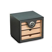 "Carbon Fiber" Matt Finish Wood Humidor with Hygrometer by Bey-Berk