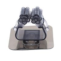 Iumer 1 PC Mop Clip Plastic Self Adhesive Wall Mount Bath Home Tools No Trace Broom Hanger Holder,Single Button Black