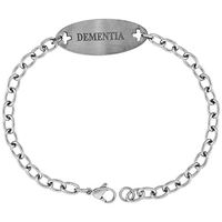 Surgical Stainless Steel Medical Alert Dementia Bracelet 9/16 inch Wide, up to 9 inch Long