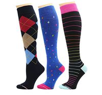 3 Pairs Dr. Motion Therapeutic Graduated Compression Women's Knee-hi Socks (3Wcomp-D)