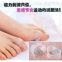 (Japan Design) Pair of Magnetic Therapy Silicon Weight Loss Magnetic Foot Massage Toe Rings