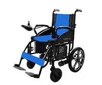 2020 Electric Wheelchair Folding Motorized Power Wheelchairs, Fold Foldable Power Compact Mobility Aid,Transport Friendly Lightweight Folding, FDA Approved for Adults Blue by Medical Care