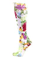 Celeste Stein Therapeutic Compression White Bellagio Socks, Mild 8-15 mmHg