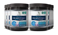 Hair Skin and Nail Vitamins with Collagen - Support Heart Health - HYDROLYZED Collagen PEPTIDES - Type I & III from Grass-FED Beef - hydrolyzed Collagen Powder Free Shipping - 6 Cans