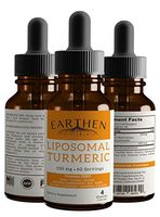 100% Organic Pure Turmeric Curcumin Liquid Drops- Liposomal Turmeric Best Absorption, Highest Potency, Natural Joint Pain & Inflammation Relief Support, Made in USA (4 oz)