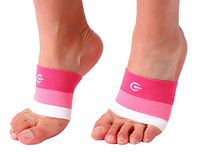 Premium Arch Compression Sleeves 1 Pair Perfect Option to Our Plantar Fasciitis Socks - for Plantar Fasciitis Pain Relief and Treatment for Everyday Use with Arch Support (PinkPinkWhite, Large)