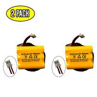 (2 Pack) Exit Sign Emergency Light NiCad Battery Replacement 3.6v 1000mAh White Connector Ni-Mh Battery Replacement