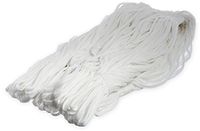 Carlisle 36932000 Cotton Blend Medium Rough Surface Narrow Band Mop, 12" Length, White