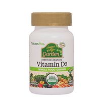 NaturesPlus Source of Life Garden Certified Organic Vitamin D3 - Cholecalciferol 5000 iu, 60 Vegan Capsules - Whole Food Plant-Based Supplement - Vegetarian, Gluten-Free - 30 Servings