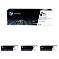 HP 410A HP Black and HP 410A HP Cyan/Magenta/Yellow Toner Cartridge Bundle (CF410A, CF411A, CF412A, CF413A)