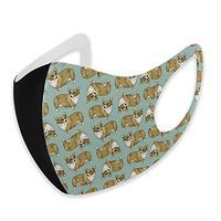 YOFFYO Fashion Face Covers Earloop Half Face Mouth Cover for Pollen Smog Cleaning, Women Men Kids - Healthy (Corgi Dog Cute Pattern Mouth Cover)