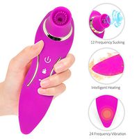 Cli^torial Sucking Toy for Women,10 Frequency Adult Sucking Toy, 12 Sucking Modes Tongue Vibrating Toy & Simulator with 12 Speed Vibration T-Shirt