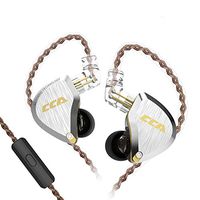 CCA C12 in-Ear Earphone,Zinc Alloy Faceplate Resin Cavity in Ear Monitor, Wired IEM Sport Earphone HiFi Stereo Bass Gaming in Ear Hearphone,Ultra Clear Sound for Workout,Running,Gym(Gold with mic