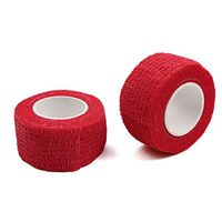 uxcell 2 Pcs Red 1 inches Width Non-Woven Self Adhesive Tape Finger Elbow Wrist Ankle Protector Wrap Roll