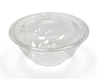Pactiv 724PSSL, 7-Inch Diameter 24 Oz. Clear PET Swirl Bowls With Swirl Lid, Take Out Disposable Catering Food Containers with Matching Covers (100)