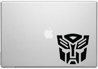 Transformers Autobots Generation 1 Macbook Car Tablet Art - Black Vinyl Decal for 13" Macbook