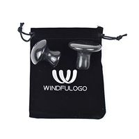 Windfulogo 2 Pcs Mushroom Shaped Massage Stones Natural Bian Stone Hot Rock for Spa Massage (2-SL, Black)