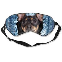 HDMEI Cute Denim Dog Eye Mask Comfortable Sleep/Travel/Relax Shading Cover Eyemask for Women Mens
