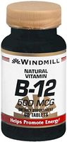 Windmill Vitamin B-12 500 mcg Tablets 60 Tablets (Pack of 3)