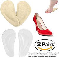 Medical Arch Support Insoles for Flat Feet Arch Support Gel Foot Cushions High Arch Cushions Shoe Insoles Women & Men Shoe Inserts for Foot Pain Relief, Skin+Clear Color