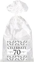 Celebrate 70th Birthday Party Favor Bags with Ties - 12pack