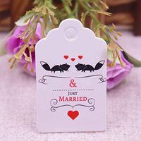 OBELLA BOUTIQUE Size:3x5cm paper cardboard white/kraft tags 100PCS /lot for gift box and DIY Gift Tags for wedding and love