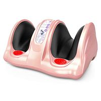 HIXGB Foot Massager - 3 Automatic Massage Modes - Kneading Rolling Scraping - 40°C Thermostatic Therapy - Intelligent Remote Control,Silent Operation - for Home Office, Rosegold