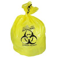 Heritage Healthcare Biohazard Can Liners, 44 Gallons, 37" x 50", 1.3 Mil, Yellow, Box of 150