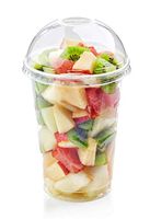 Parfait Cup, PACK of 100 Clear Plastic 24 oz Cup and No-Hole Dome Lid w/Signature Party Picks