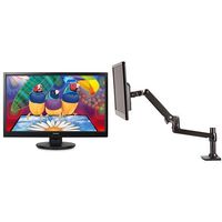 ViewSonic VA2446M-LED 24-Inch LED-Lit LCD Monitor and AmazonBasics Single Monitor Display Mounting Arm Set