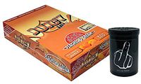 Herb Airtight Container Fresh Kettle with Juicy Jay's Peaches & Cream 1.25 Flavored Hemp Rolling Papers 24 Count Box DC Crafts Nation- Middle Finger