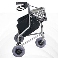 FSJJ&R Rolling Walkers 3 Wheels Detachable Rollator Crutches Alternative Mobility Aid for Adult, Senior, Elderly & Handicap Transport Chair Superlight Aluminum Alloy,Gray